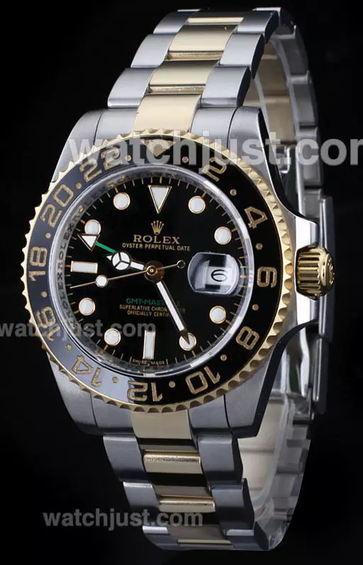 Rolex Gmt Master Ii Automatic Two Tone With Black Dial Ceramic Bezel Pant26078