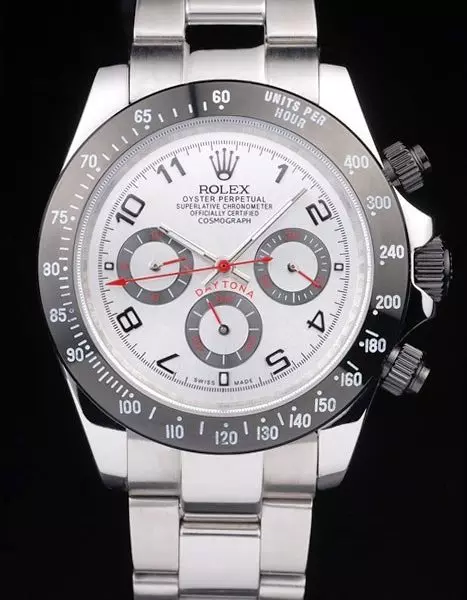 Swiss Rolex Daytona Stainless Steel Black Enameled Silver Dial Perfect Watch Rolex3790