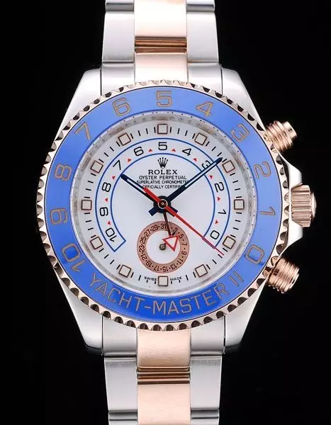 Swiss Rolex Yachtmaster Blue Ceramic Bezel White Dial Tachymeter Perfect Watch Rolex3880