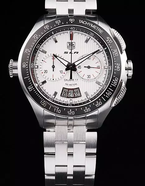 Swiss Tag Heuer Slr Swiss Tachymeter Bezel Stainless Steel White Dial Perfect Watch Tage4162