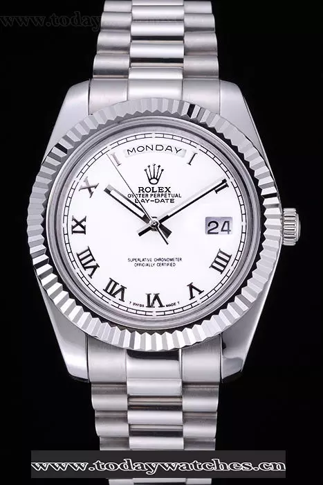 Rolex Day Date White Dial Stainless Steel Bracelet Pant60436