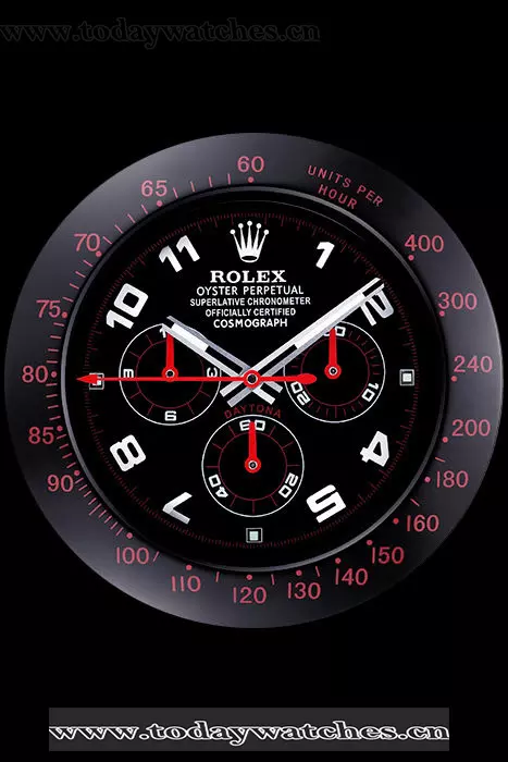 Rolex Daytona Cosmograph Wall Clock Black Red Pant59817