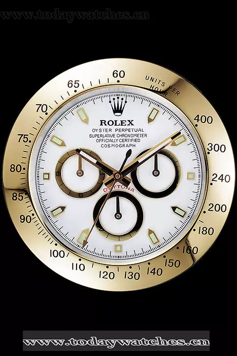 Rolex Daytona Cosmograph Wall Clock Gold White Pant59820