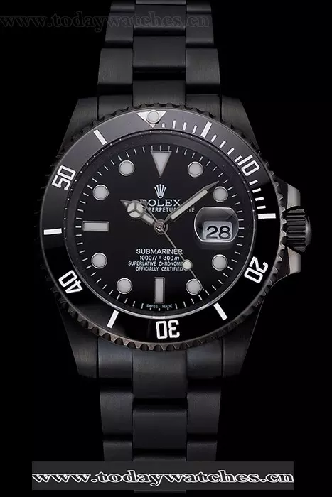 Rolex Submariner Date Black Dial And Bezel Black Pvd Case And Bracelet Pant122008