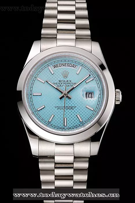 Rolex Day Date 40 Platinum Ice Blue Dial Stainless Steel Case And Bracelet Pant122630
