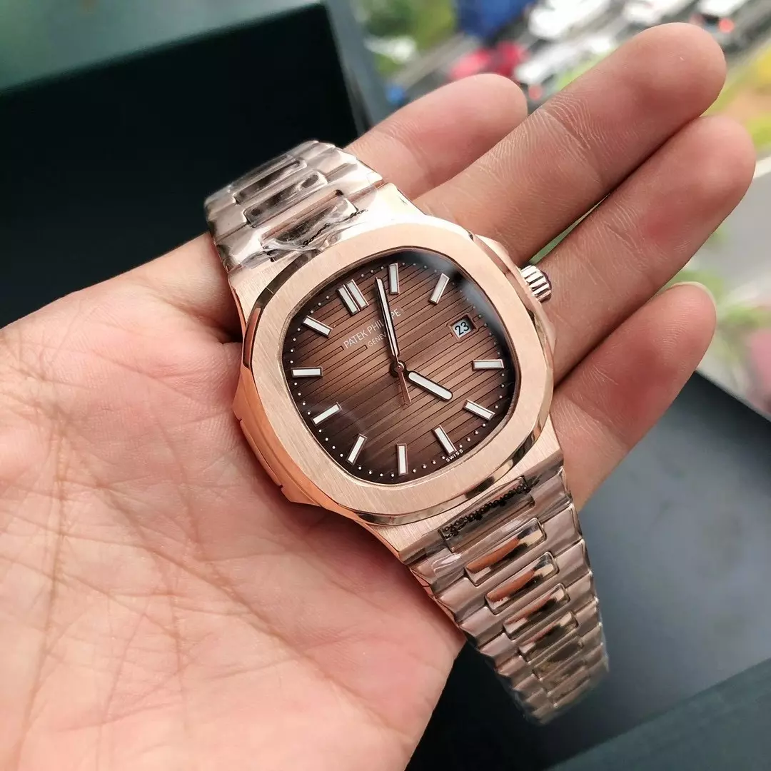 Swiss Patek Philippe Nautilus Brown Dial Stainless Steel Case Paph20896